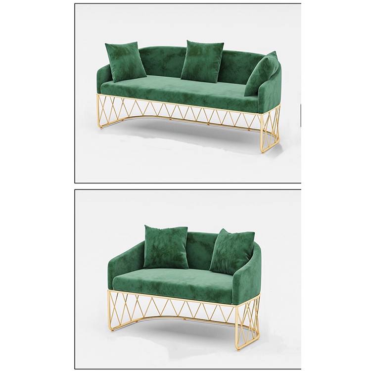custom cheap modern living room furniture high back velvet couch recliner single sofas sets with metal legs
