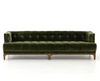 Maegan Flannel Green Sofa 3-Seater Arm Sofa