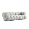 Bradley Red Velvet Arm Sofa 3-Seater Modern Sofa
