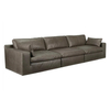 Modular Design Brown Chesterfield Luxury Italian Leather Sofa furniture For Sitting Room