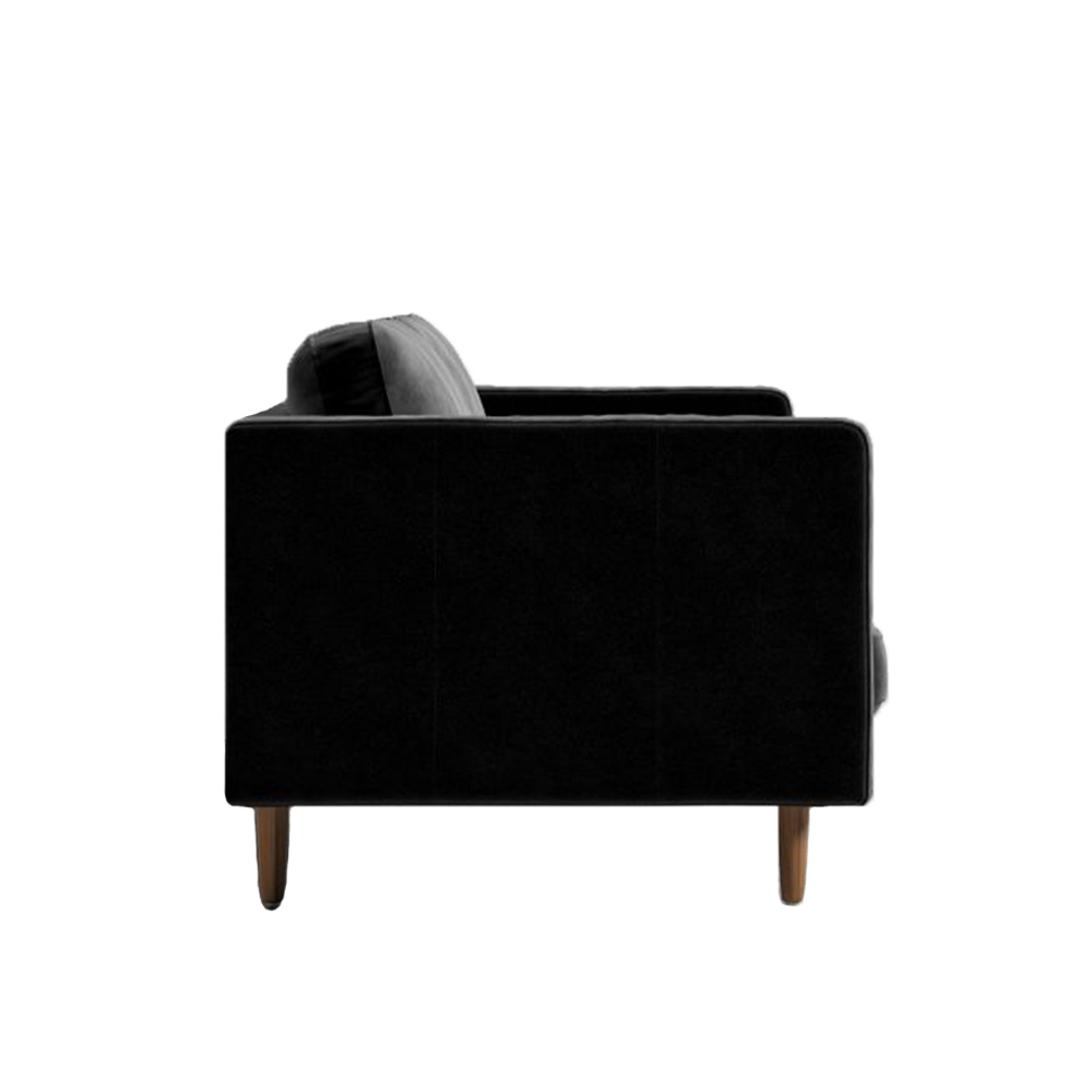 3 seater black interior design upholstery fabric sofa couch soffa canape settee