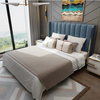 Hotel Bedroom Furniture Luxury Modern Bed Hot Design Leather Latest White Wood Frame Double Metal Bed Designs