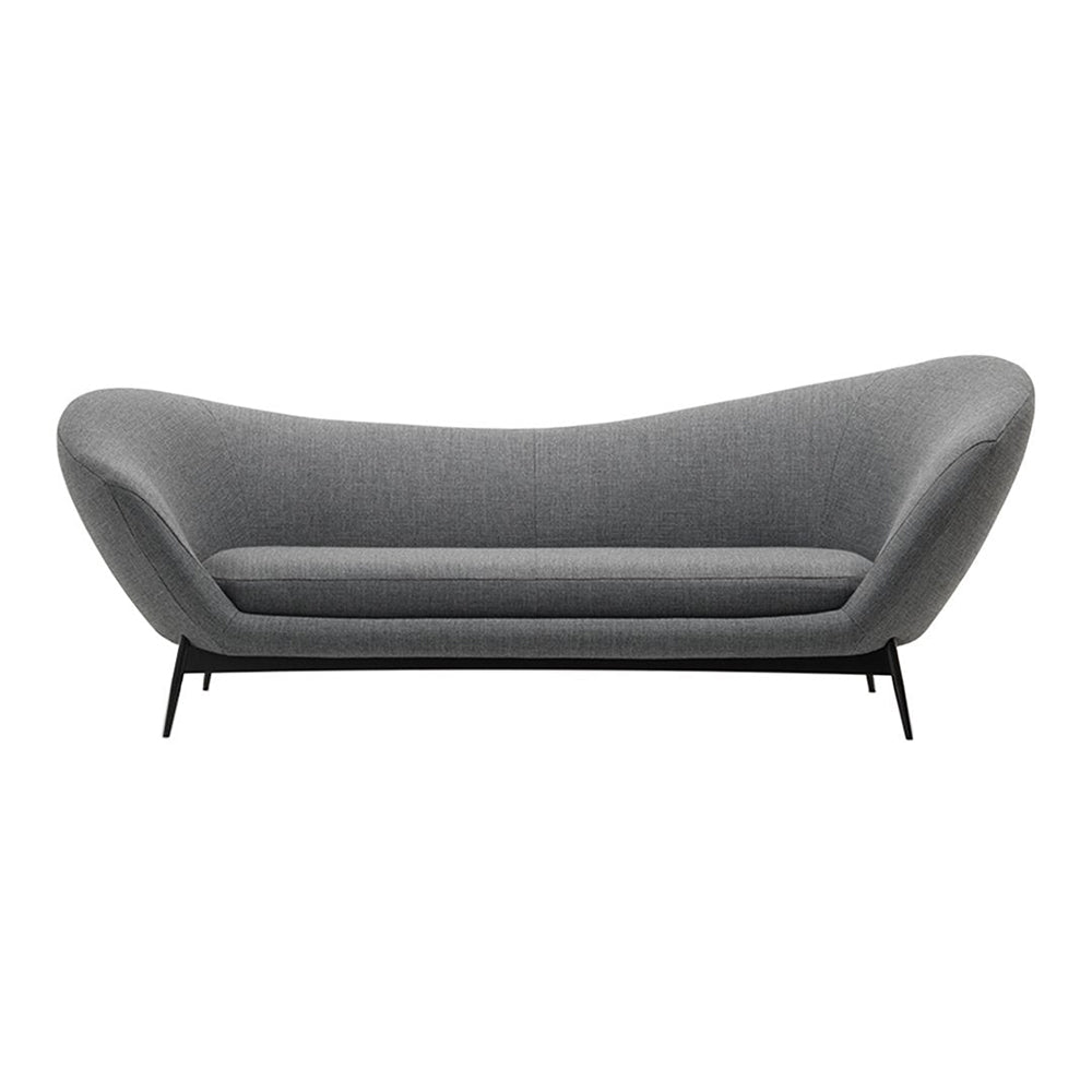 Clementina Shaped Arm Sofa Pink/Grey 3-Seater Fabric Sofa