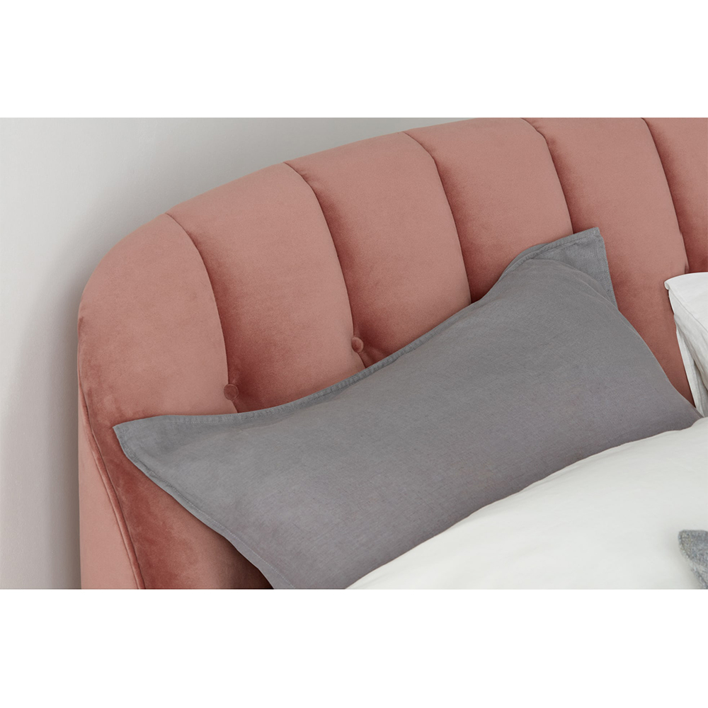 Margot Velvet Pink Bed Frame