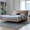 Alden Suede Fabric Modern Upholstery Headboard Bed Frame