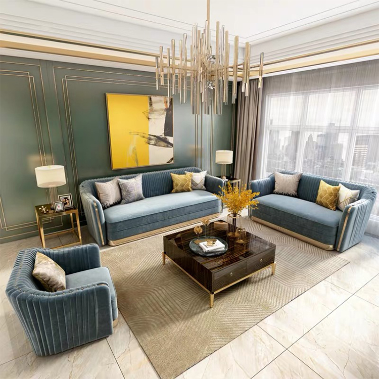 High quality elegant style modern restaurant design small balcony 4 seater couple recliner lounger sofa set