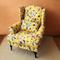 custom cheap modern furniture pastoral style mini single seater fabric sofa armless chair