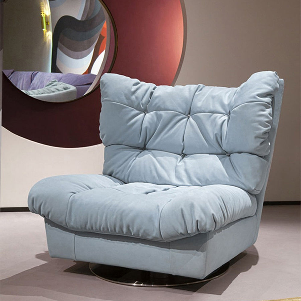 Cara Velvet High-Back Lounge Chair Cozy Luxury Swivel Chair