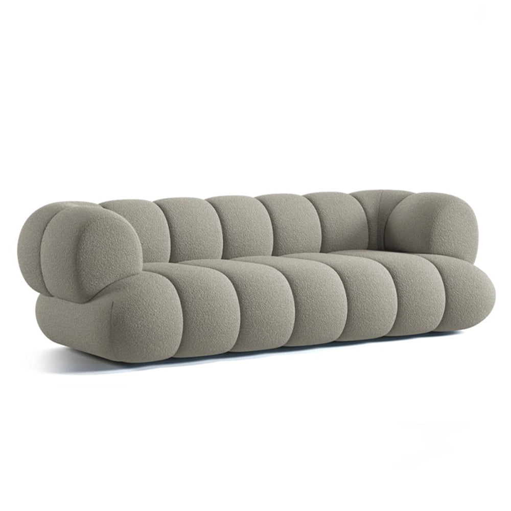 Bradley Red Velvet Arm Sofa 3-Seater Modern Sofa