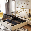 Luxury Modern Bed Leather Latest White Bedroom Furniture Wood Double Metal Bed Designs