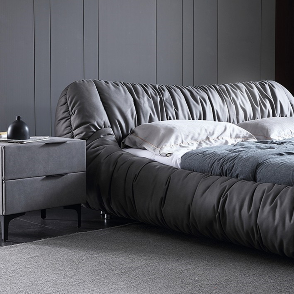 Easton Black Fabric Luxury Bed Frame King Size