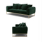 custom european style 3 seater office led sectional lounge velvet sofa set with metal legs