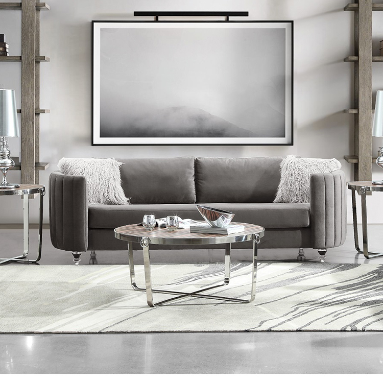 new product modern style fabric upright outspoken line sectional combination sofa za kisasa