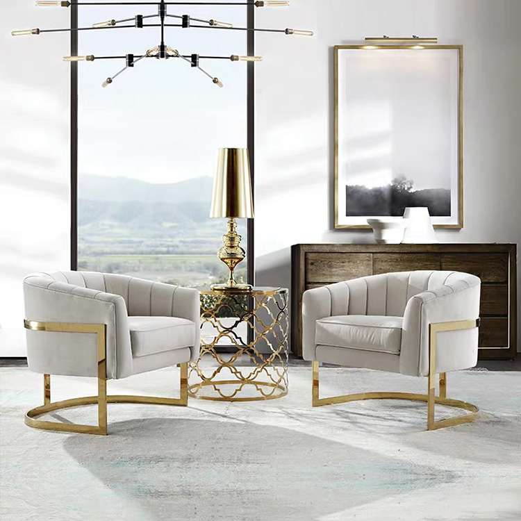 custom coffee restaurant round white velvet waiting couch sofa dining chair for salonliving room