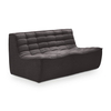  Ace 2-Seater Sofa Linen Loveseat in Beige/Black