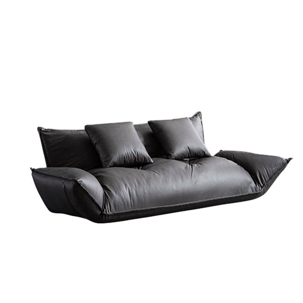 Gemma Technical Fabric Lazy Sofa Cozy Folding Lounge Sofa Tatami Green/Black
