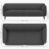 Living Room Modern Modular Luxury fabric Longbeach sofa three four seats furniture Sofa sets