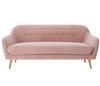 Irvin Flannelette Pink Arm Sofa Green/Red/Brow/Yellow Loveseat