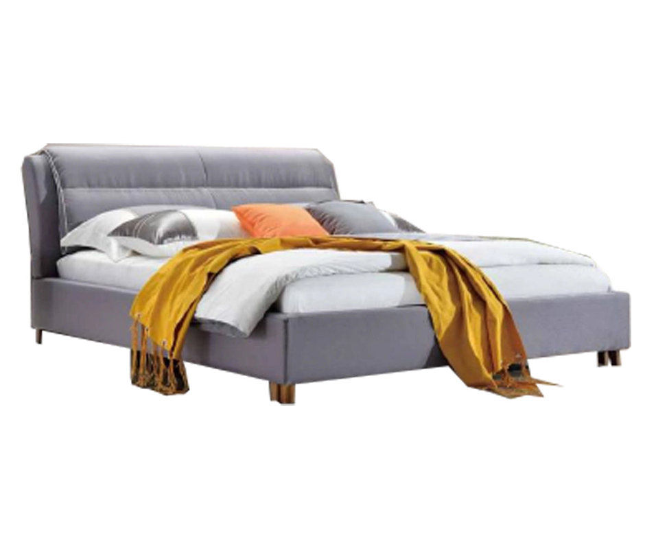 Hotel Bedroom Furniture Modern Design Simple Upholstery King Size Fabric Bed Bedframe