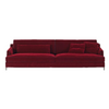 Merry Red Flannelette Sofa 2-Seater Loveseat Fabric Sofa
