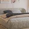 Aliyah Boucle Modern Upholstered Low Headboard Bed Frame