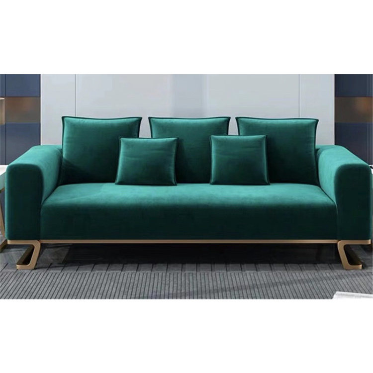 Luxury royal furniture cheap american style modern furniture navy blue armrest single sofa sets
