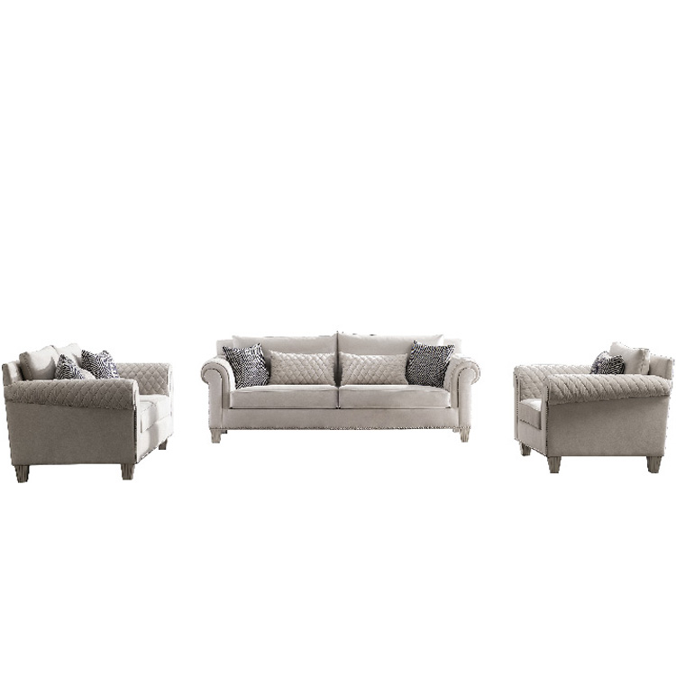 new design contemporary furniture white fabric simple style waiting area sofa