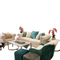 custom modern designer leisure living room white genuine leather couches 6 seater recliner sofas set