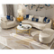 custom design modern living room italian european luxory leisure white genuine leather 3 seats sectional sofa set for theater