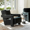 Doreen Red Velvet Lounge Chair Modern Upholstery Arm Chair