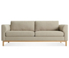 Amena Linen Fabric Sofa 3-Seater Arm Beige Loveseat