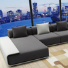 Gray Style Velvet Large Sectional Chesterfield Single Sofa Set for House Living Room Apartment