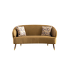 Wholesale European Modern Outdoor Sectional Luxus Light Two-seater Golden Sofa Chair