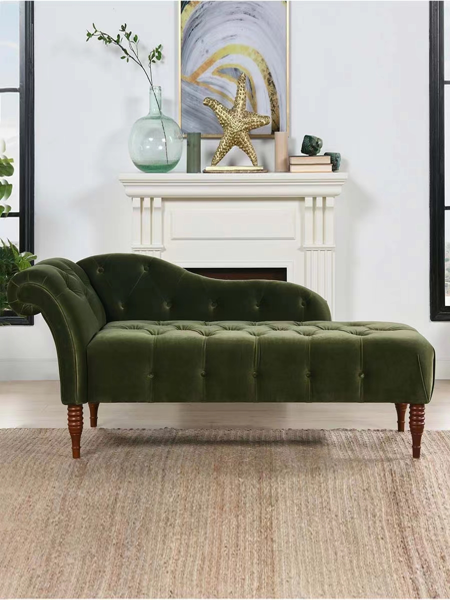 Julia Green Flannelette Recliner Sofa Retro Daybed