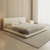 Cesar White Contemporary Minimalist Bed Frame King and Qneen Size