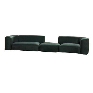 Nordic Green Fabric Chaise Longue Couch Modern Sectional Sofa Set Furniture Living Room Sofa
