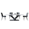 Michelangelo Modern Slate Table Top Dining Table Rectangle Large Room Table
