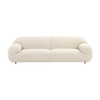 Cael White Looped Fleece 4-seater Sofa 2-Pieces Minimalist Arm Sofa