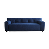 Danica Blue Velvet 3-Seater Sofa Bow-knot Back Designed Sofa
