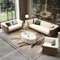 custom modern genuine home furniture curved round white leather sectional recliner sofa set