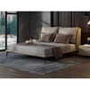 Elegant Microfiber leather double bed Comfortable bed set furniture bedroom