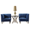 7 seater luxury antique blue velvet furniture living room fabric sofa set