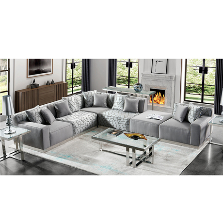 custom l shaped modern simple furniture large sectional combination sofa for living room
