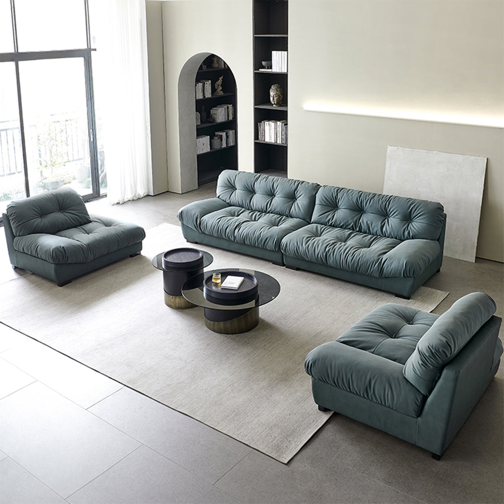 Liz Cloud Blue Technical Fabric Sofa Luxury Interior Sofa