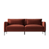 Phoebe Loveseat Velvet 2-Seater Sofa in Red/Green/Gray Upholstered Sofa
