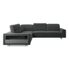 High End Modern Home Furniture Sectional L Shaped Black Fabric Couch Living Room Sofa