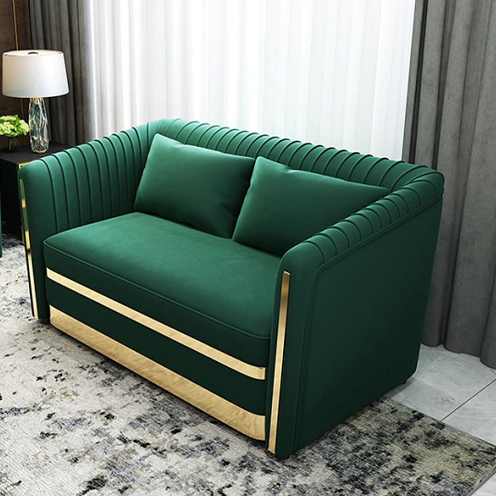 Living Room Sofa Morden Furniture Design Wooden Velvet Fabric Lounge Sofa Set