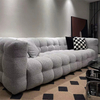 Leandro 1/2/3/4-Seater Sofa Set Retro Boucle Sofa in Grey/Green