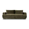 Dharma Green/White Velvet Arm Sofa 3-Seater Cushion Back Sofa