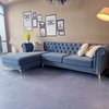Modern Design Blue Velvet Modern Home Furniture Loverseat Couch Living Room Sectional Sofa